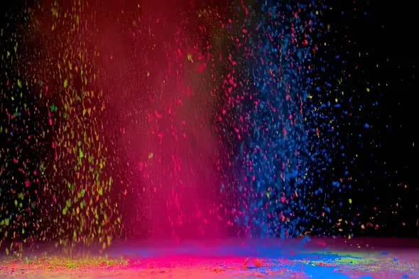 Vibrant Color Powder Explosion Mesmerizing Artistic Background