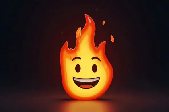 Animated Flame Emoji Glow