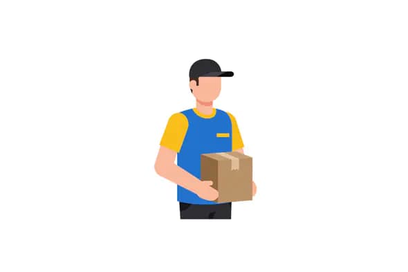 Flat Delivery Courier Vector