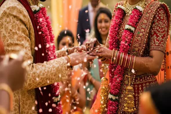 Opulent Indian Wedding Ring Ceremony