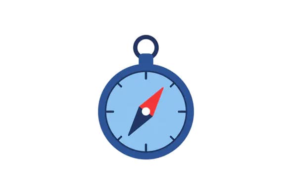 Navy Blue Compass Icon