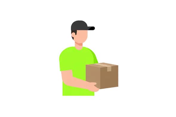 Simplified Delivery Personnel Vector