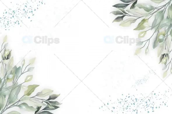 Elegant Watercolor Leaf Background
