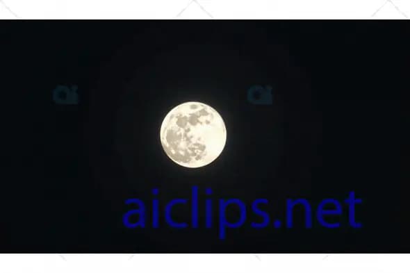 Full Moon in Night Sky