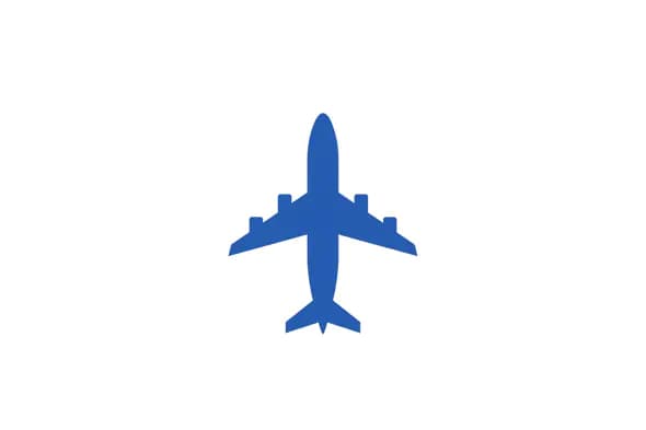 Sleek Blue Airliner Icon