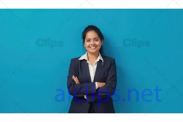 Confident Young Businesswoman Smiling