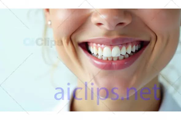 Smiling Woman Close-Up of Teeth