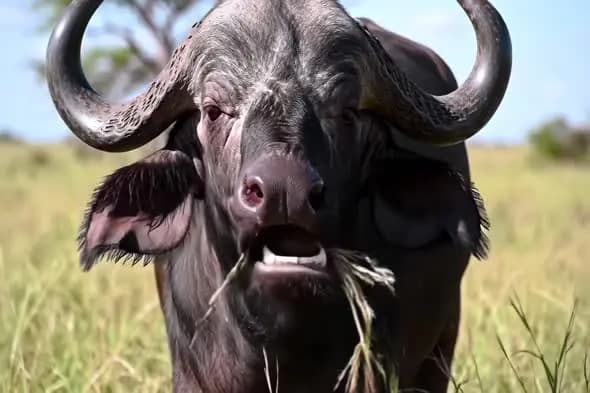 Majestic African Buffalo Close-up