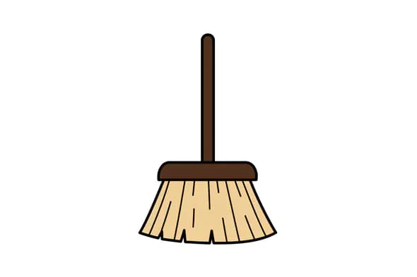 Rustic Broom Vector Illustration