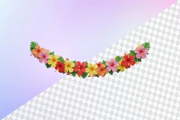 Tropical Hibiscus Flower Garland