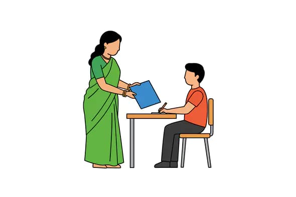 Indian Education Vector Illustration