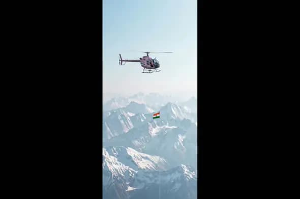 Helicopter Adventure Over Snowy Peaks