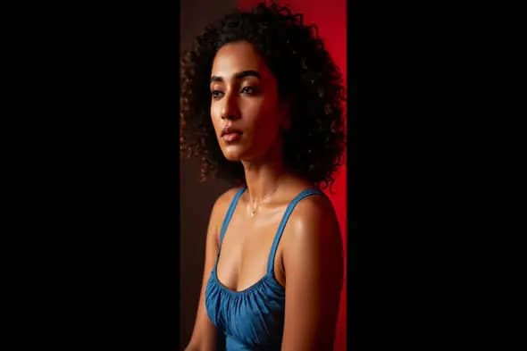 Striking Red-Lit Portrait