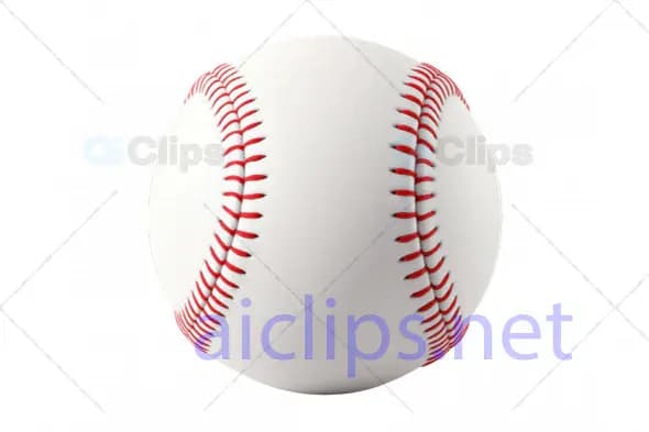 3D Model of a Realistic Baseball with Red Stitching