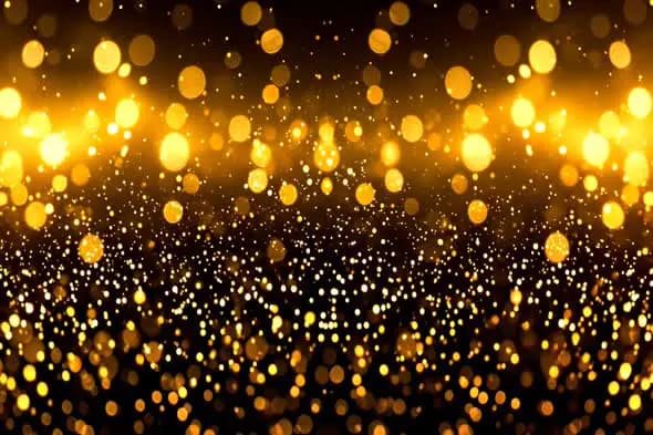Glittering Golden Bokeh Cascade