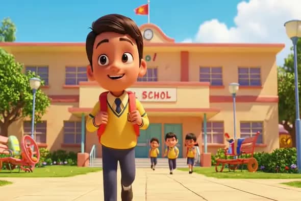 Animated School Day Adventure