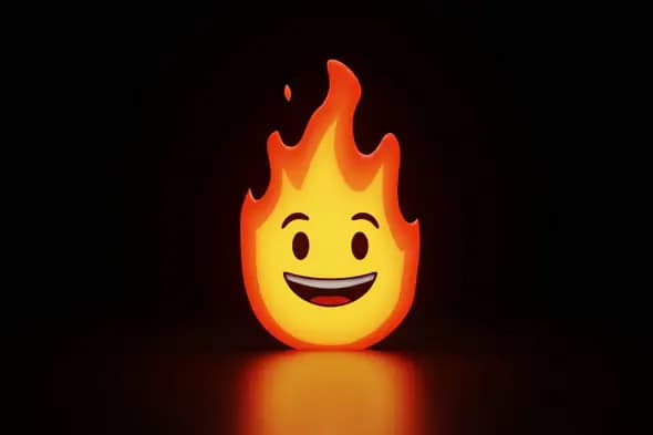 Glowing Fire Emoji Animation