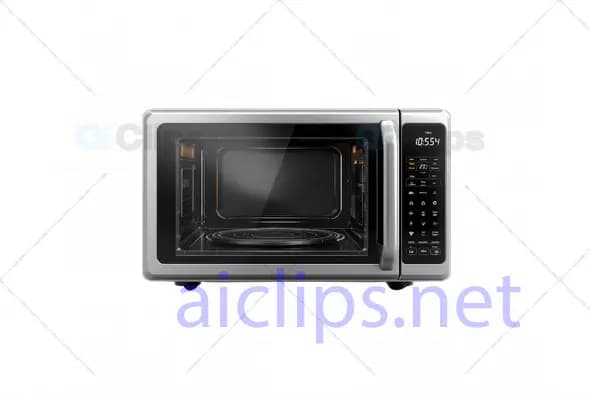 3D Digital Microwave Oven Model with Touch Panel