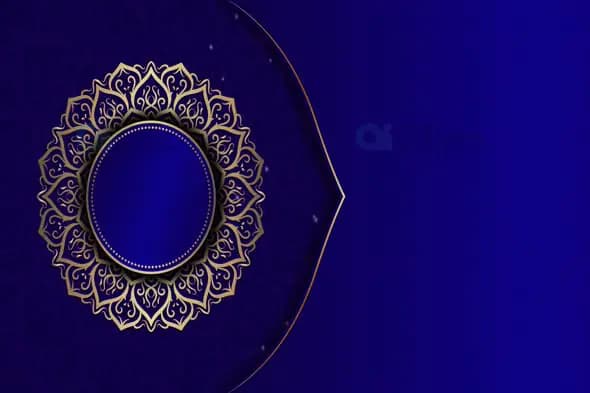 Royal Blue and Gold Mandala Background