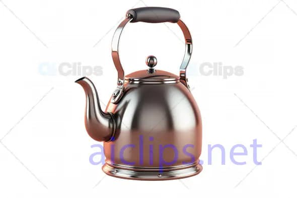 3D Vintage Copper Tea Kettle Model