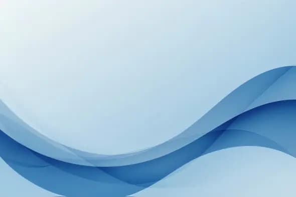Smooth blue waves flowing across light background