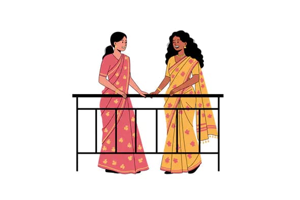 Indian Women in Sarees Vector