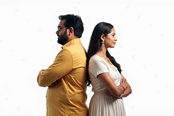 Stylish Indian Couple in Formal Attire