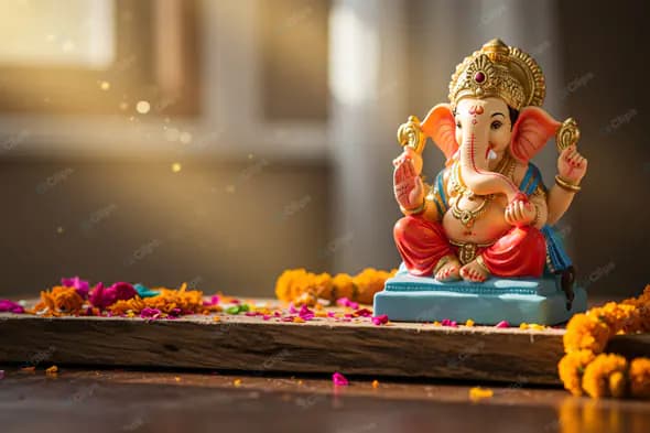 Ganesha Idol Adorned