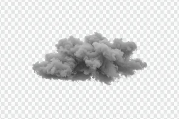 Dense Gray Smoke Cloud Formation PNG Clipart