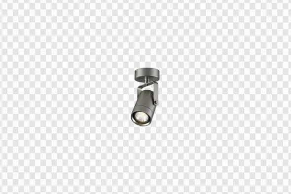 Modern Brushed Metal Ceiling Spotlight Fixture PNG Clipart