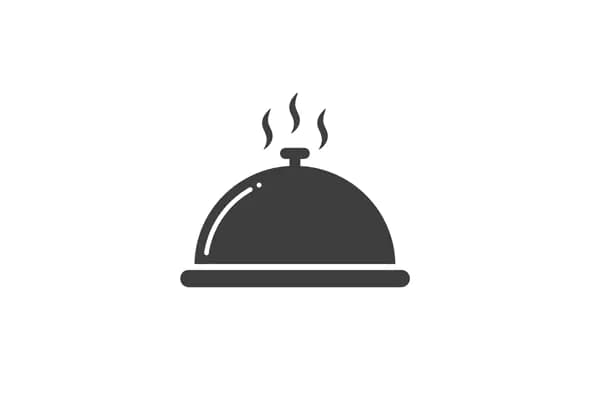 Steaming Food Cloche Icon