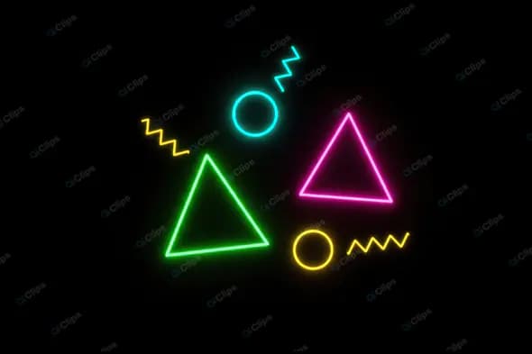 Neon Geometric Shapes