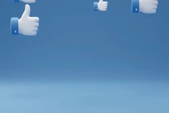 Floating Social Media Thumbs Up