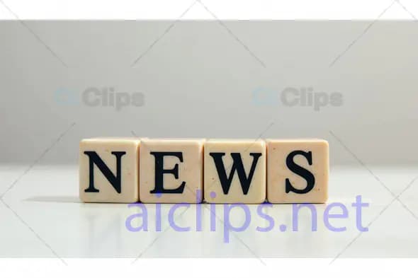 News Blocks on White Background