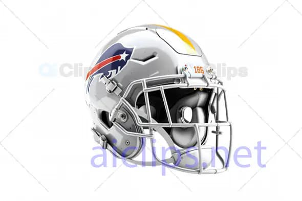 3D American Football Helmet with Logo Design