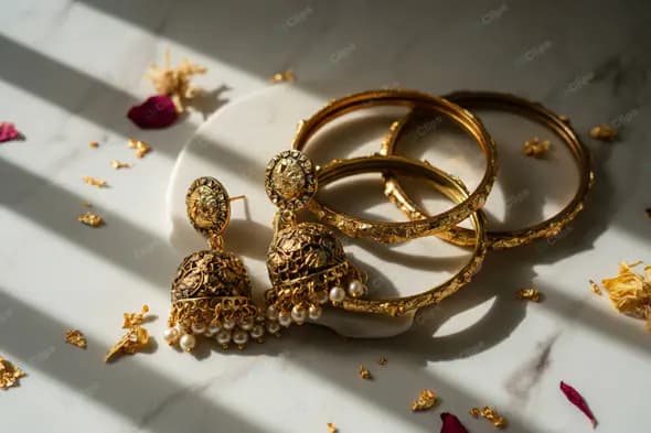 Sunlit Gold Bridal Jewelry Set