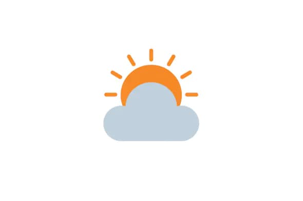Minimalist Sun and Cloud Icon