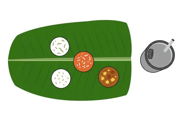 South Indian Thali Vector Illustration