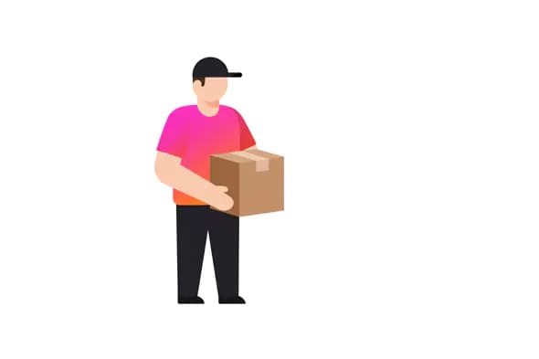 Vibrant Courier Vector Graphic