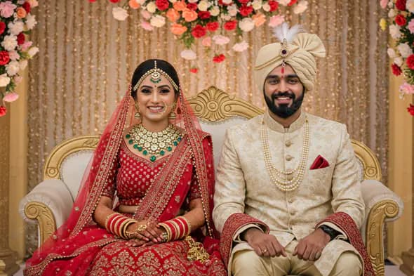 Opulent Indian Wedding Portrait