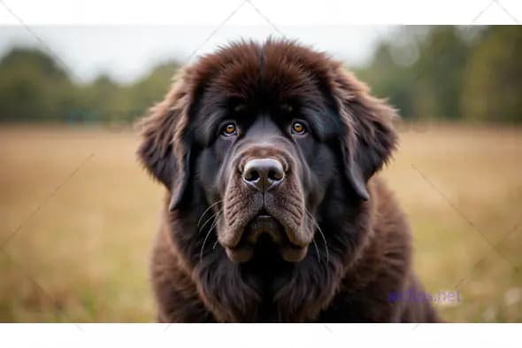 Close-Up of Fluffy Brown Dog