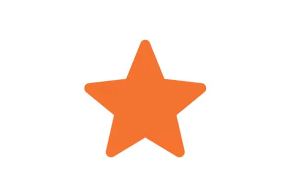 Vibrant Orange Star Icon