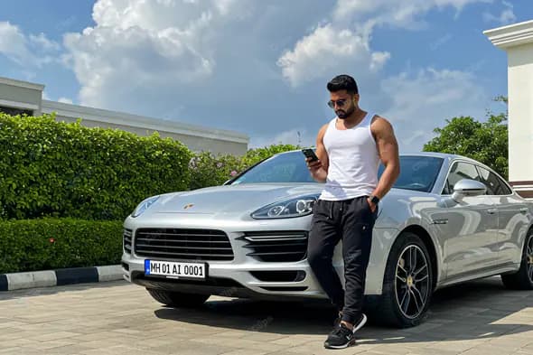 Luxurious Lifestyle: Man with Porsche