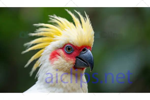 Close-Up of Cockatoo with Yellow Crest