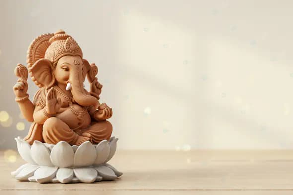 Ganesha on Lotus Throne