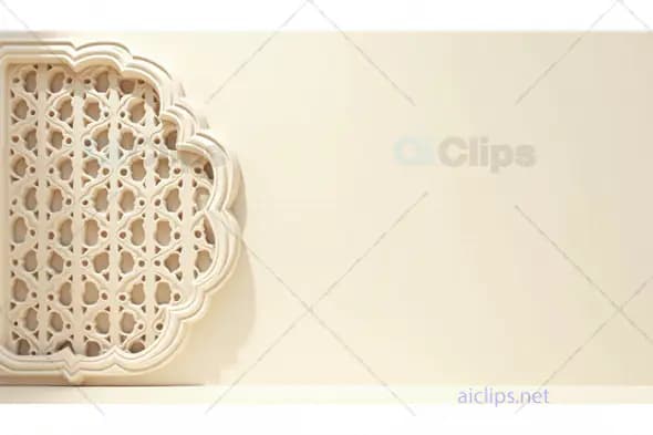 Intricate Geometric Lattice on Minimal Beige Background