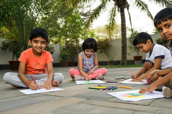Enhanced Outdoor Art Session for Young Learners