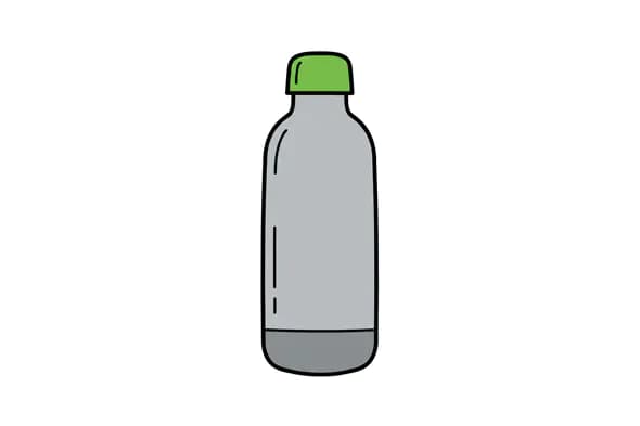Minimalist Water Bottle Vector
