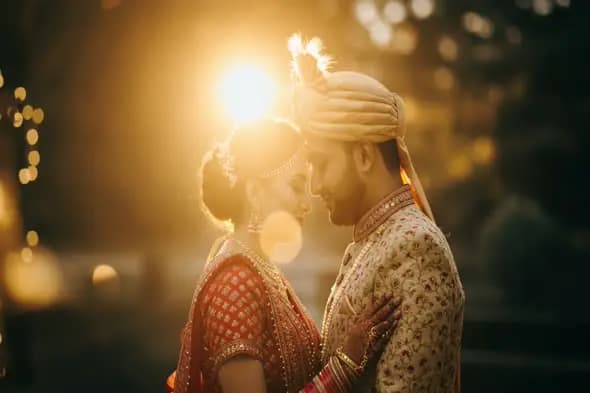 Indian wedding couple together