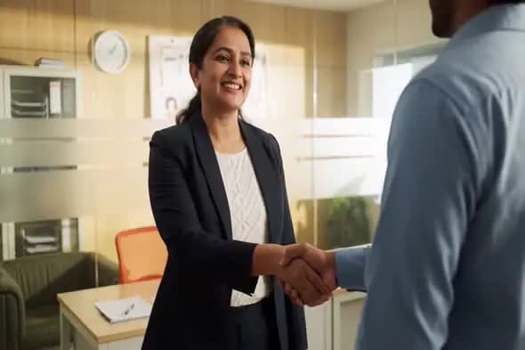 Expert-level Handshake in Office Setting